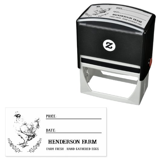 Prijsdatum kippen eieren  zelfinktende stempel (In situ)