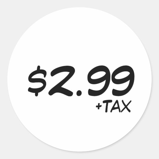 Prijsetiket met btw ronde sticker (Voorkant)