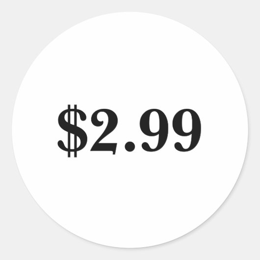 prijsetiket ronde sticker (Voorkant)
