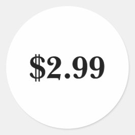 prijsetiket ronde sticker