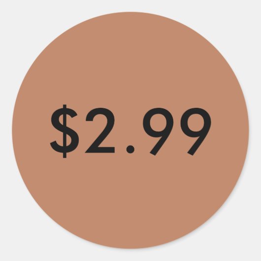 prijsetiket ronde sticker (Voorkant)