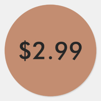 prijsetiket ronde sticker