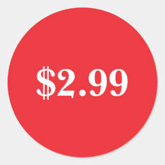 prijsetiket ronde sticker