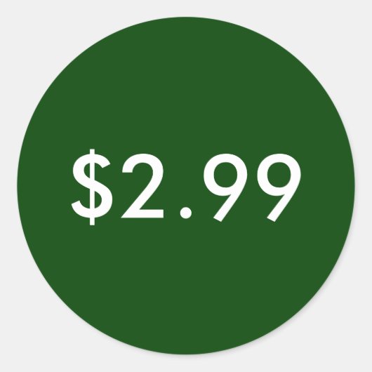 prijsetiket ronde sticker (Voorkant)