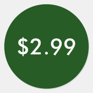 prijsetiket ronde sticker