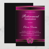 Prijsfeestvieren met zwart en roze kaart (Voorkant / Achterkant)