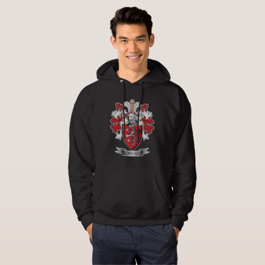 Prijsgezinskustlaag van wapens hoodie (Voorkant volledig)