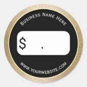 Prijsgrens Label Elegant Gold Border (Voorkant)