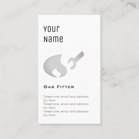 Prijskaarten "Essential" gasfitter Visitekaartje (Voorkant)