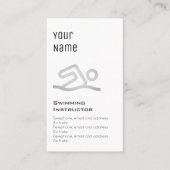 Prijskaarten voor "essentiële" zweminstructeurs visitekaartje (Voorkant)