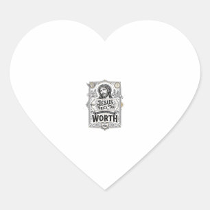 Prijskaartje Jezus Waardig Jezus Prijskaartje Waar Hart Sticker