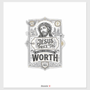 Prijskaartje Jezus Waardig Jezus Prijskaartje Waar Sticker