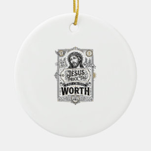 Prijskaartje Jezus Waardig Prijskaartje Jezus Waar Keramisch Ornament