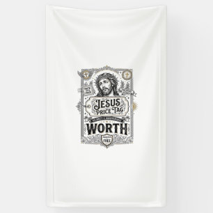 Prijskaartje Jezus Waardig Prijskaartje Jezus Waar Spandoek