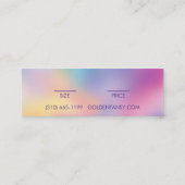 Prijskaartje Regenboog Vervaagde Kleding Sieraden  Mini Visitekaartje (Achterkant)