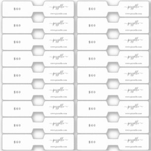 Prijskaartje Sieraden Vouwmodel Sticker