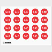 Prijskaartje Sticker Zakelijk Label Ontwerp in het (Vel)