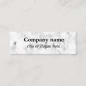 Prijskaartje van witte marmer mini visitekaartje (Voorkant)