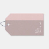 Prijskaartje voor kleding in boutique cadeaulabel (Achterkant Horizontaal)