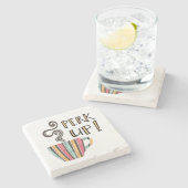 Prijskaartje voor koffie stenen onderzetter (Zijkant)