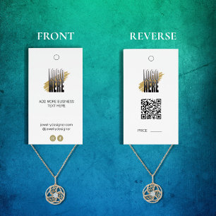 Prijskaartje voor sieraden met QR-code en logo Visitekaartje