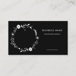 Prijskaartje voor Zwarte Oorbellen met Landelijke  Visitekaartje