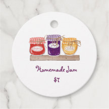 Prijskaartjes voor zelfgemaakte jam of gelei