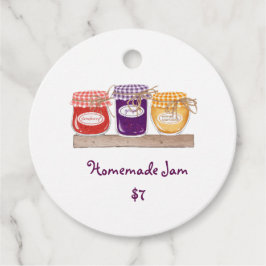 Prijskaartjes voor zelfgemaakte jam of gelei bedankjes labels