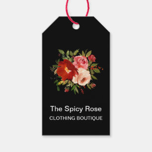 Prijskaartjes Watercolor Rozen Bloemendetailhandel Cadeaulabel