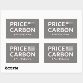 Prijskoolstofstickers Rechthoekige Sticker