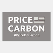 Prijskoolstofstickers Rechthoekige Sticker (Voorkant)