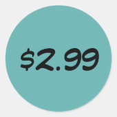 Prijslabel Ronde Sticker (Voorkant)