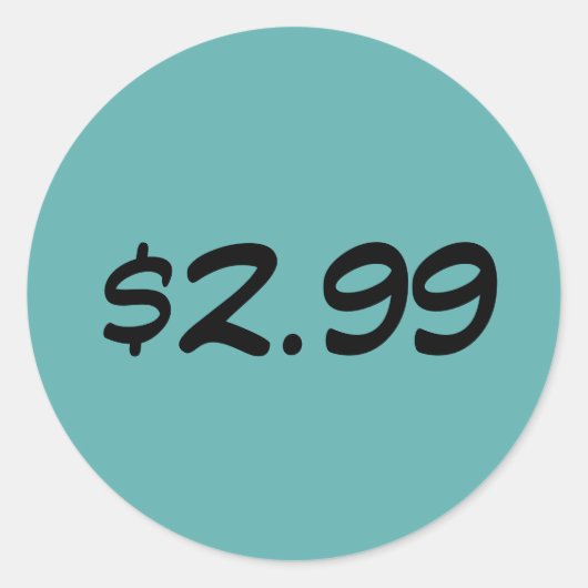 Prijslabel Ronde Sticker (Voorkant)