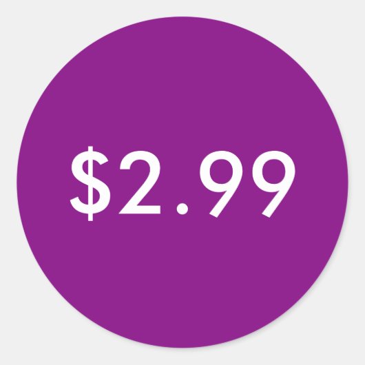 Prijslabel Ronde Sticker (Voorkant)