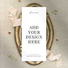 Prijslijst Afdrukken Menu Business Rack Kaart 4x9"