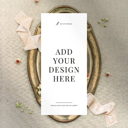 Prijslijst Afdrukken Menu Business Rack Kaart 4x9"