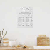 Prijslijst antieke schoonheidssalon poster (Keuken)