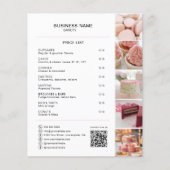 Prijslijst Bakkerij Foto QR Wit Flyer (Voorkant)