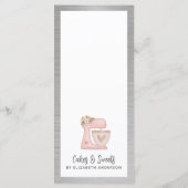Prijslijst bakkerij gebak dessert menu (Achterkant)