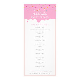 PRIJSLIJST bakkerijkoeken van dripsproeiers Reclamekaart