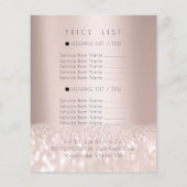 Prijslijst Beauty Salon Roos Glitter Electrolysis2 Flyer (Achterkant)