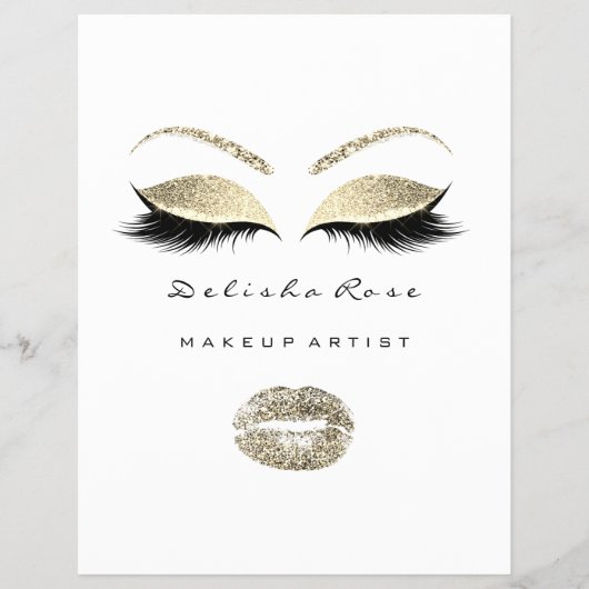 Prijslijst Brofzwarte witte ogen Lips God Lashes Flyer (Voorkant)