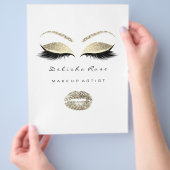 Prijslijst Brofzwarte witte ogen Lips God Lashes Flyer (Hand)