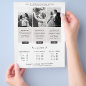 Prijslijst bruiloftsfotografie verkoopblad flyer (Hand)