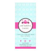 Prijslijst cupcake en Poppen snoepgoed Reclamekaart (Achterkant)