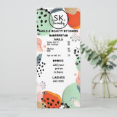 prijslijst delen menu (Staand voorkant)