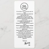 prijslijst delen menu (Achterkant)