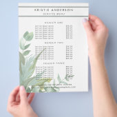 Prijslijst & Diensten voor Watercolor Eucalyptus B Flyer (Hand)