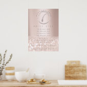 Prijslijst Electrolysis Haarverwijdering Rose Beau Poster (Keuken)
