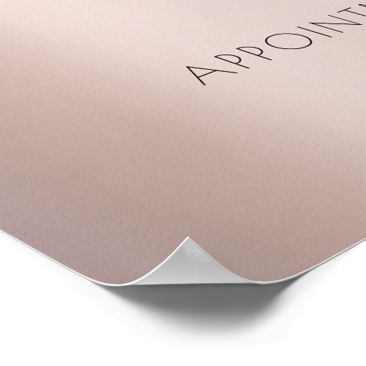 Prijslijst Electrolysis Ontharing Rose Glitter Poster (Hoek)